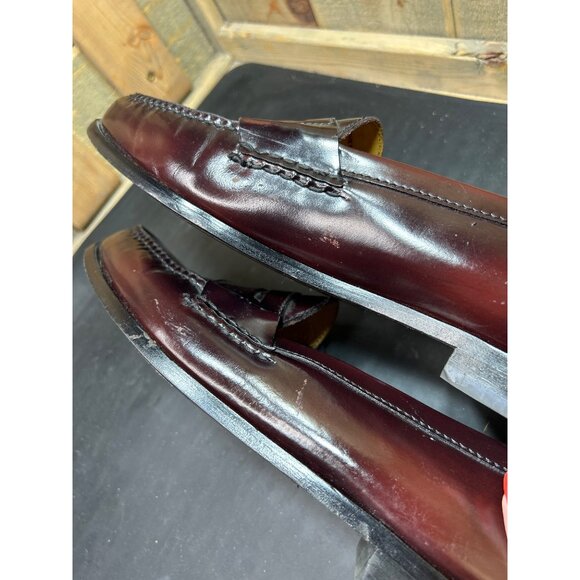 Cole Haan Mens Burgundy Leather PINCH Penny Loafers Size 12 D Dress Shoes - Picture 7 of 12